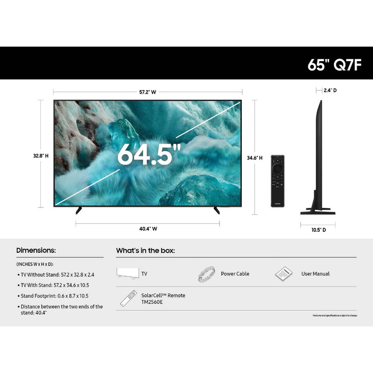 تلویزیون سامسونگ 65 اینچ QLED Q7F