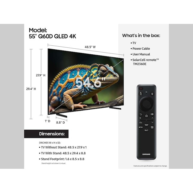 تلویزیون سامسونگ QLED Q60D سایز 55 اینچ