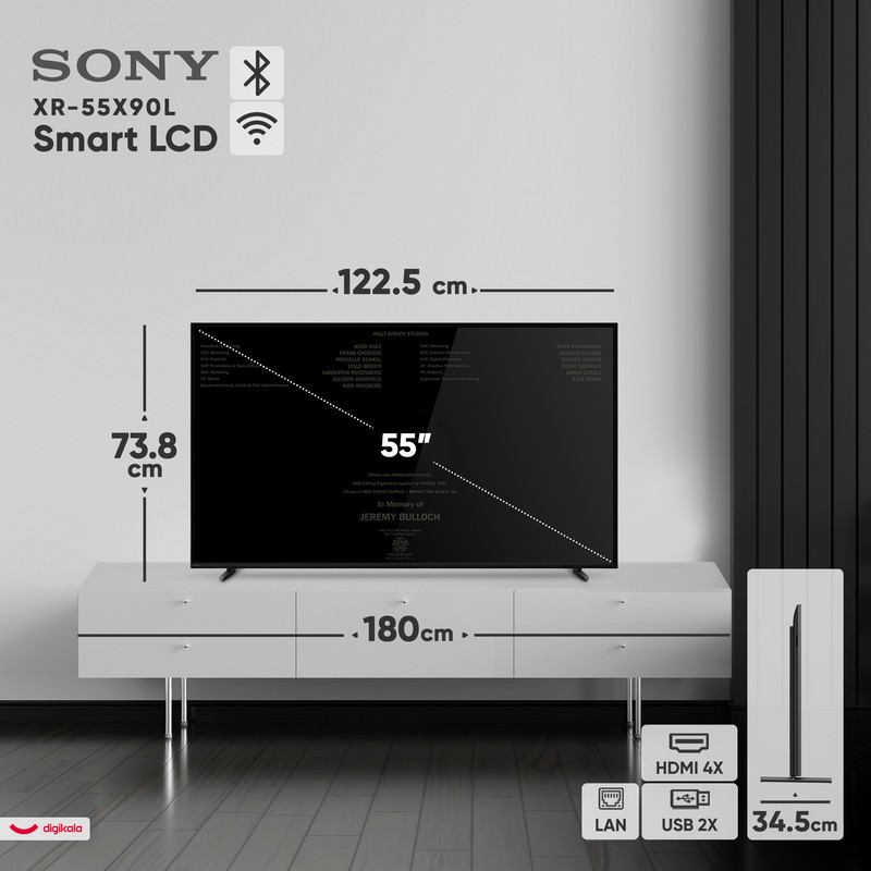 تلویزیون 55 اینچ ال سی دی هوشمند سونی مدل XR-55X90L